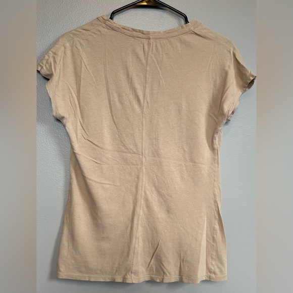 New York & Company Tee Women’s Tan Fitted Polo T-Shirt Size Small - Picture 2 of 6